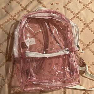 Transparent Pink Backpack